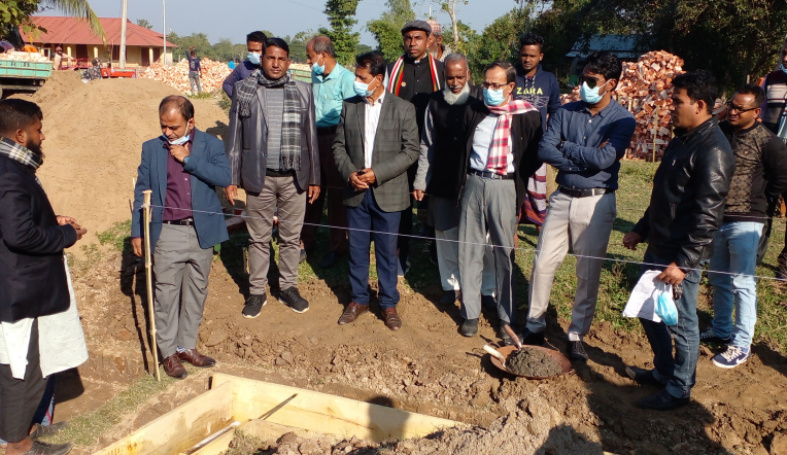 জগন্নাথপুরে প্রধানমন্ত্রীর উপহার আশ্রয়ণ প্রকল্পের ঘর নির্মাণ কাজ এর উদ্বোধন