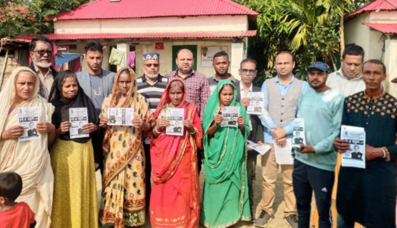 জগন্নাথপুরে নৌকার সমর্থনে প্রচার মিছিল, লিফলেট বিতরণ ও উঠান বৈঠক  চলছে 